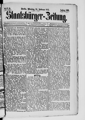 Staatsbürger-Zeitung vom 26.02.1872