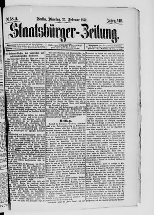 Staatsbürger-Zeitung vom 27.02.1872