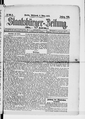 Staatsbürger-Zeitung on Mar 6, 1872