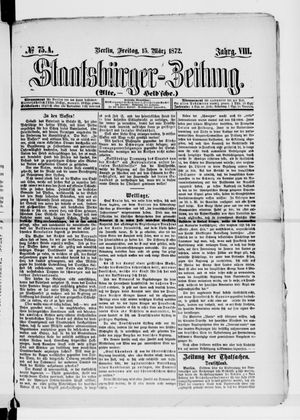 Staatsbürger-Zeitung vom 15.03.1872