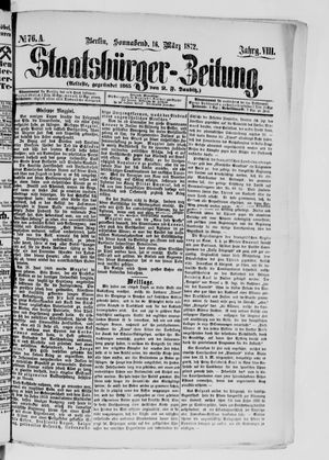 Staatsbürger-Zeitung vom 16.03.1872
