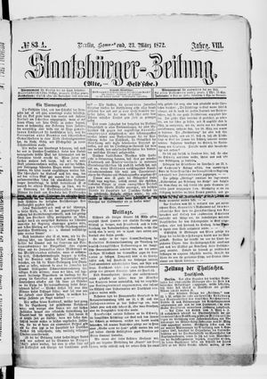 Staatsbürger-Zeitung on Mar 23, 1872