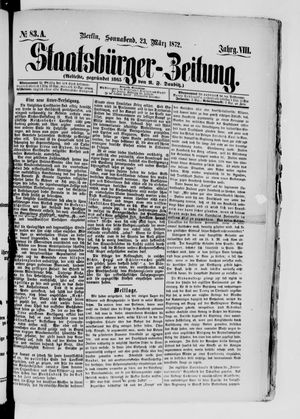 Staatsbürger-Zeitung vom 23.03.1872