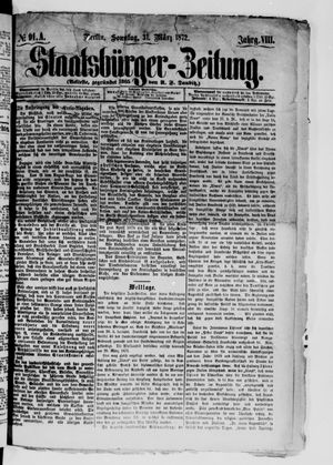 Staatsbürger-Zeitung vom 31.03.1872