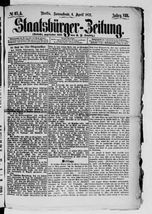 Staatsbürger-Zeitung vom 06.04.1872