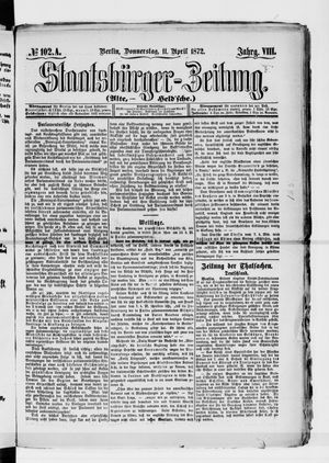 Staatsbürger-Zeitung on Apr 11, 1872