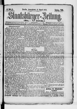 Staatsbürger-Zeitung vom 13.04.1872