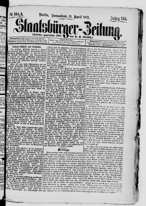 Staatsbürger-Zeitung vom 13.04.1872