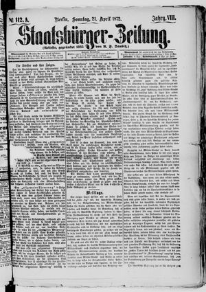 Staatsbürger-Zeitung vom 21.04.1872