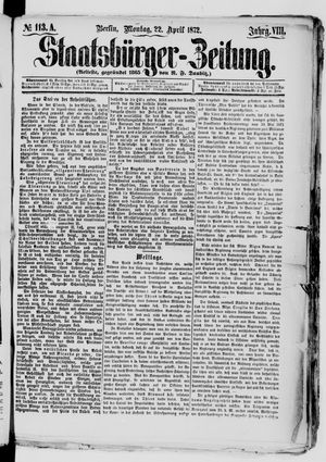 Staatsbürger-Zeitung on Apr 22, 1872