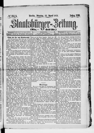 Staatsbürger-Zeitung vom 23.04.1872