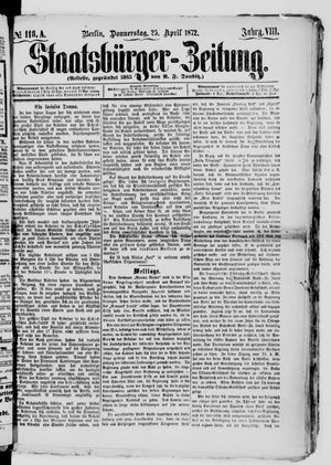 Staatsbürger-Zeitung vom 25.04.1872
