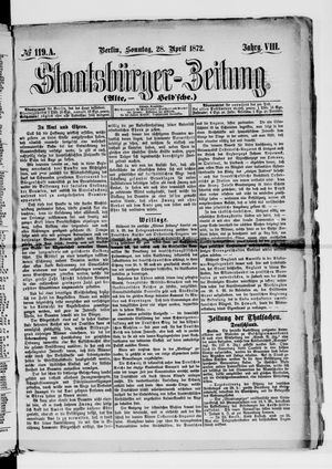 Staatsbürger-Zeitung on Apr 28, 1872