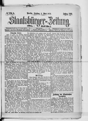 Staatsbürger-Zeitung on May 3, 1872