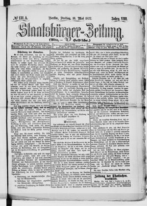 Staatsbürger-Zeitung on May 10, 1872