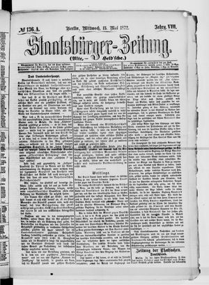 Staatsbürger-Zeitung vom 15.05.1872