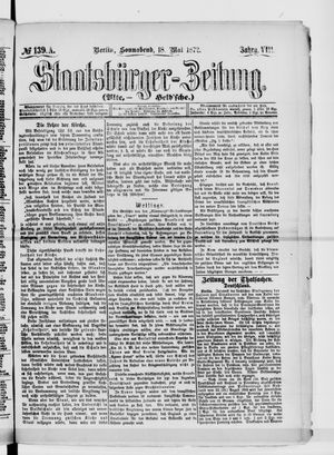 Staatsbürger-Zeitung on May 18, 1872