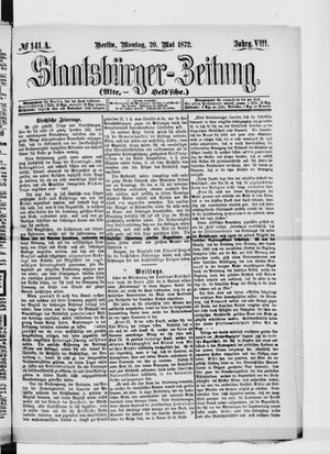 Staatsbürger-Zeitung vom 20.05.1872
