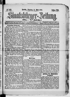 Staatsbürger-Zeitung on May 21, 1872