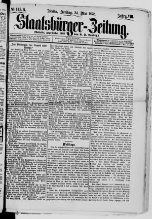Staatsbürger-Zeitung on May 24, 1872
