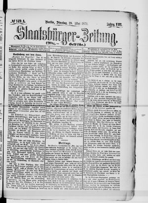 Staatsbürger-Zeitung on May 28, 1872