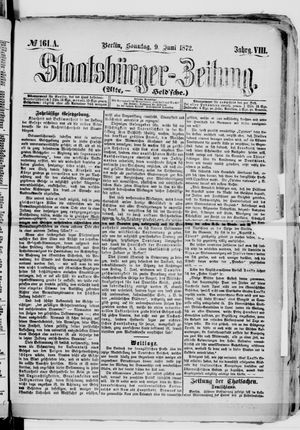 Staatsbürger-Zeitung vom 09.06.1872