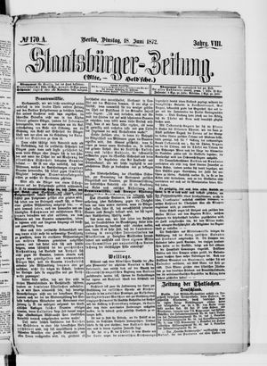 Staatsbürger-Zeitung on Jun 18, 1872