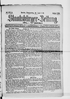 Staatsbürger-Zeitung vom 20.06.1872