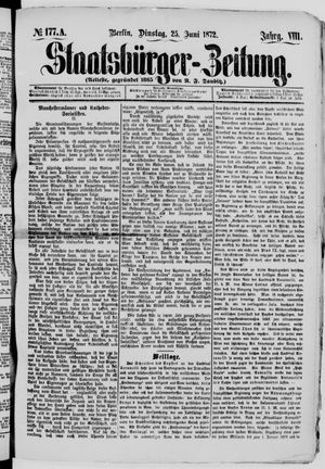 Staatsbürger-Zeitung vom 25.06.1872