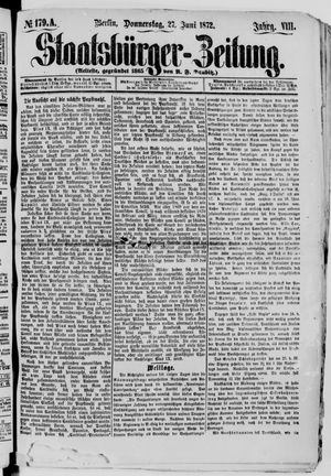 Staatsbürger-Zeitung vom 27.06.1872