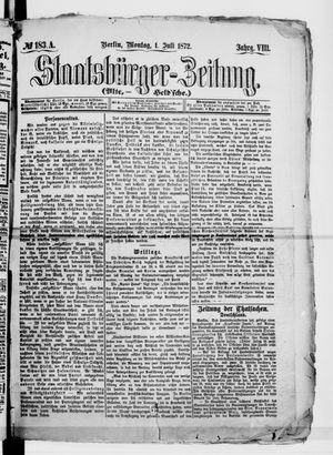 Staatsbürger-Zeitung vom 01.07.1872