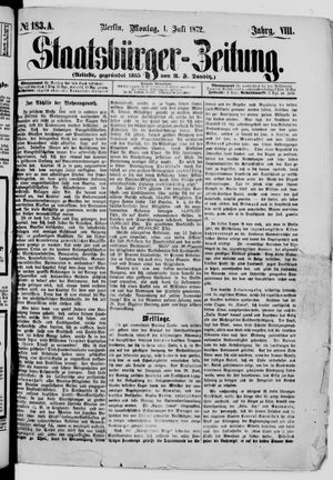 Staatsbürger-Zeitung vom 01.07.1872