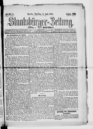 Staatsbürger-Zeitung vom 09.07.1872