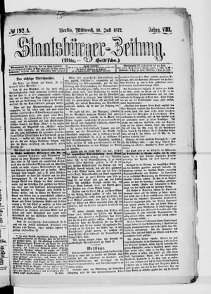 Staatsbürger-Zeitung vom 10.07.1872