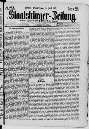 Staatsbürger-Zeitung vom 11.07.1872