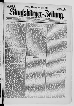 Staatsbürger-Zeitung vom 22.07.1872
