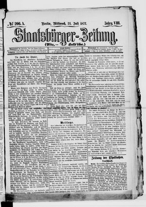 Staatsbürger-Zeitung vom 24.07.1872
