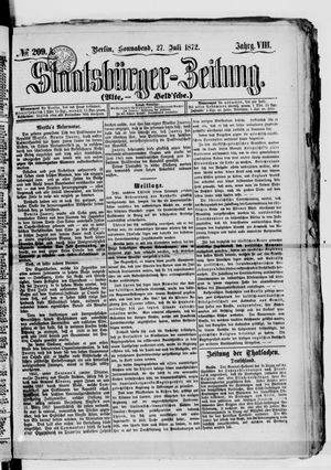 Staatsbürger-Zeitung vom 27.07.1872