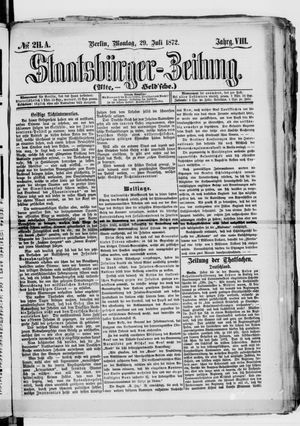 Staatsbürger-Zeitung vom 29.07.1872
