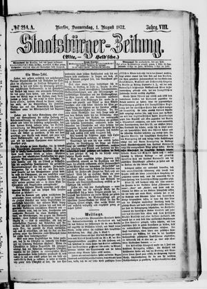 Staatsbürger-Zeitung vom 01.08.1872