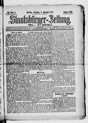 Staatsbürger-Zeitung vom 02.08.1872