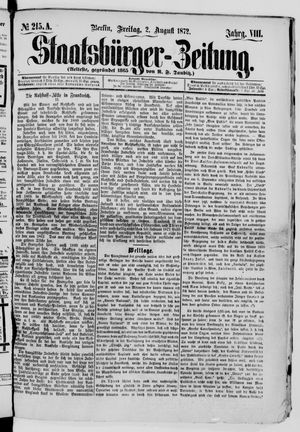 Staatsbürger-Zeitung on Aug 2, 1872