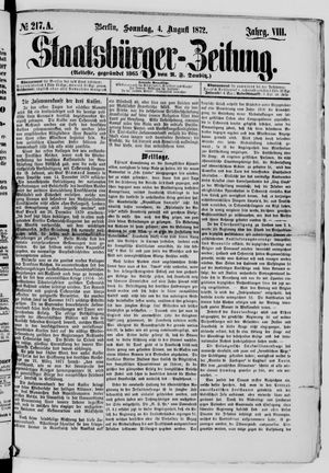 Staatsbürger-Zeitung on Aug 4, 1872