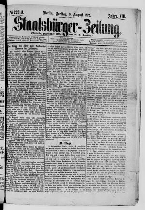 Staatsbürger-Zeitung vom 09.08.1872