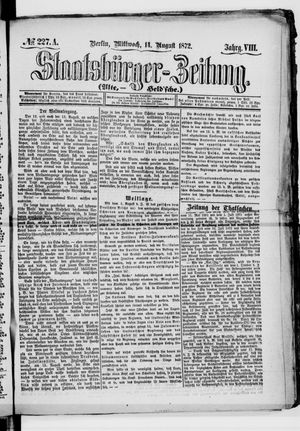 Staatsbürger-Zeitung vom 14.08.1872