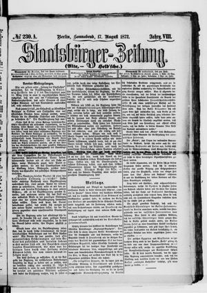Staatsbürger-Zeitung vom 17.08.1872