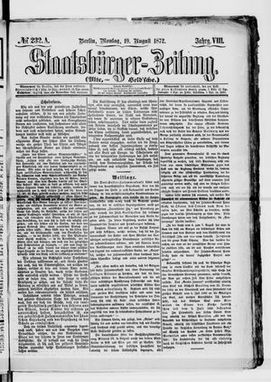 Staatsbürger-Zeitung on Aug 19, 1872