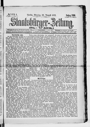 Staatsbürger-Zeitung on Aug 20, 1872