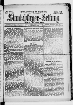 Staatsbürger-Zeitung vom 22.08.1872
