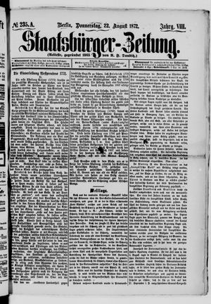 Staatsbürger-Zeitung vom 22.08.1872